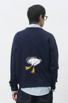 General Idea UNISEX Swan Jacquard Knit Pullover