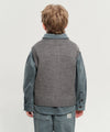 Marithé François Girbaud Kids Argyle Knit Vest Heather Gray