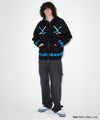 Mahagrid Hockey Knit Zip-Up Hoodie