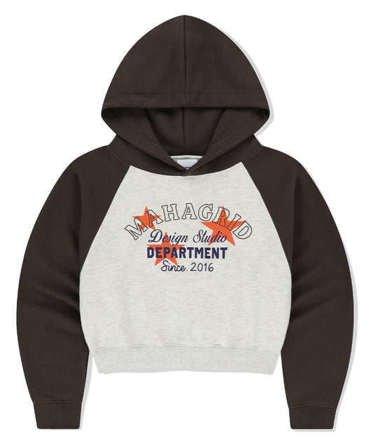 Mahagrid Department Star Crop Hoodie