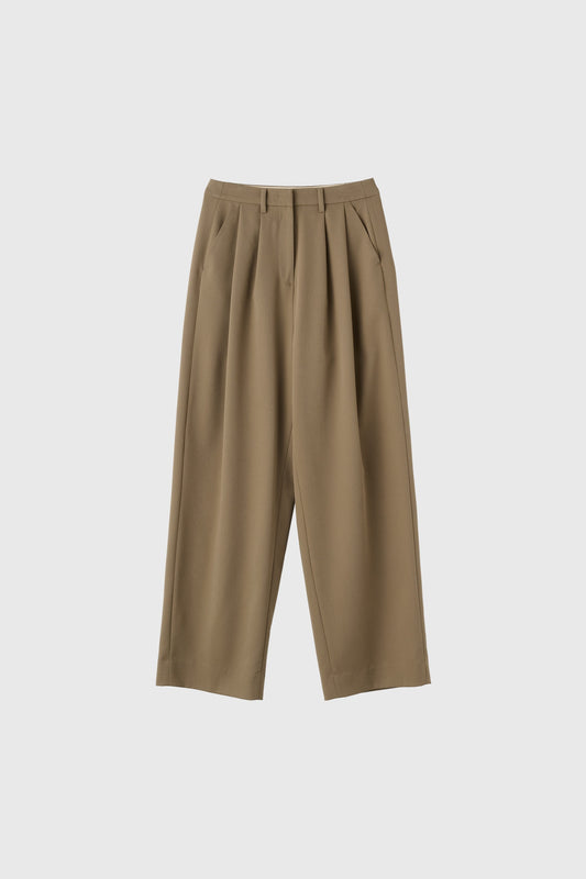 General Idea WOMAN Double Pleat Semi-Wide Slacks