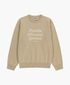 Marithé François Girbaud DRAWING CLASSIC LOGO KNIT PULLOVER beige