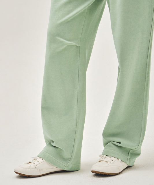 Marithé François Girbaud OUTLINE CLASSIC LOGO DYEING TUCK WIDE SWEAT PANTS mint