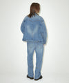 Mahagrid Western Denim Jacket Blue