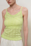 General Idea WOMAN Punching Ruffle Sleeveless Cardigan Set
