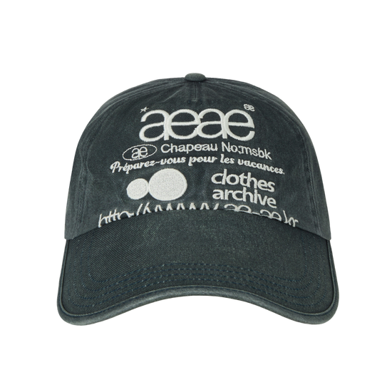 AEAE Web Logo Washed 5 Panel Ball Cap