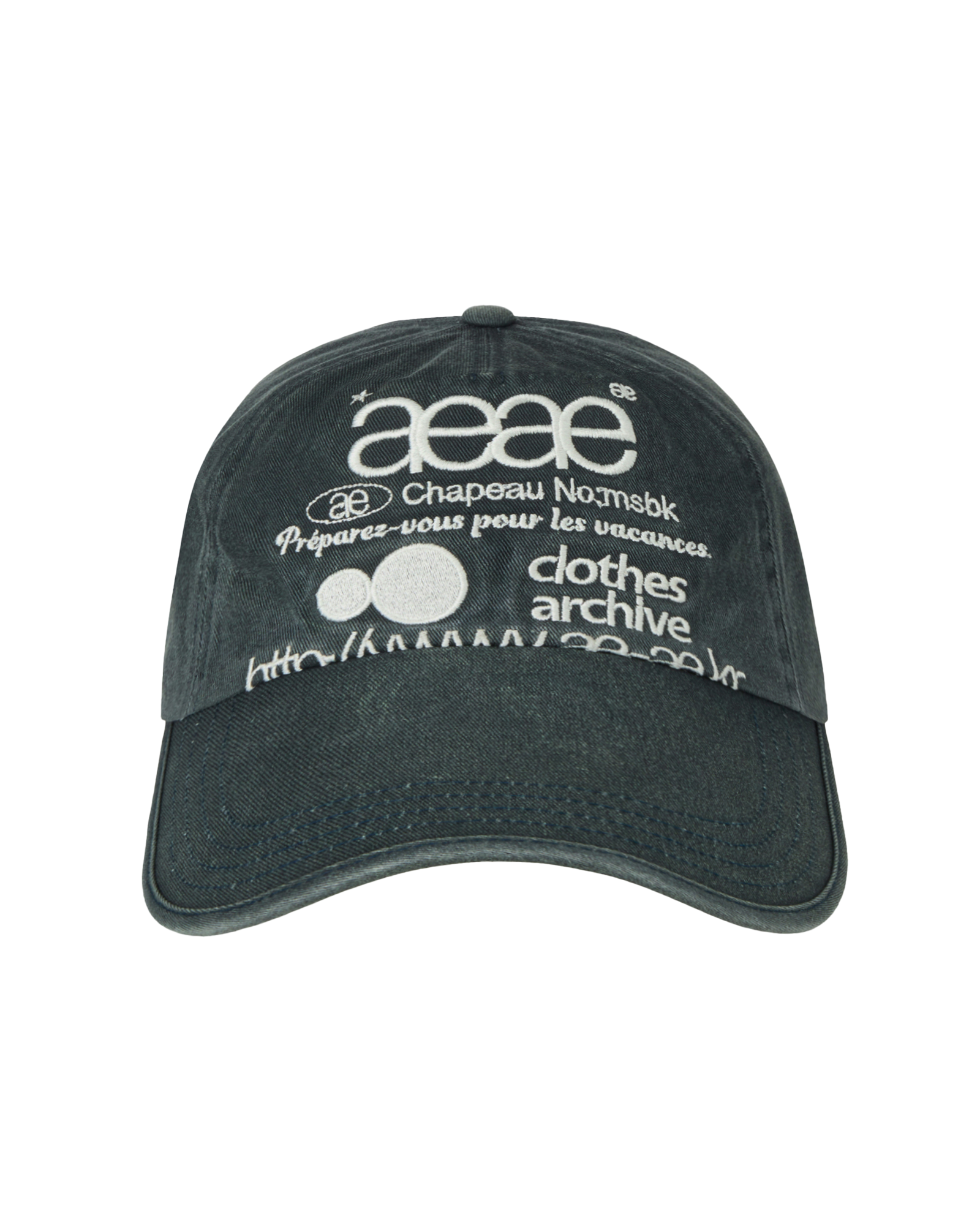 AEAE Web Logo Washed 5 Panel Ball Cap