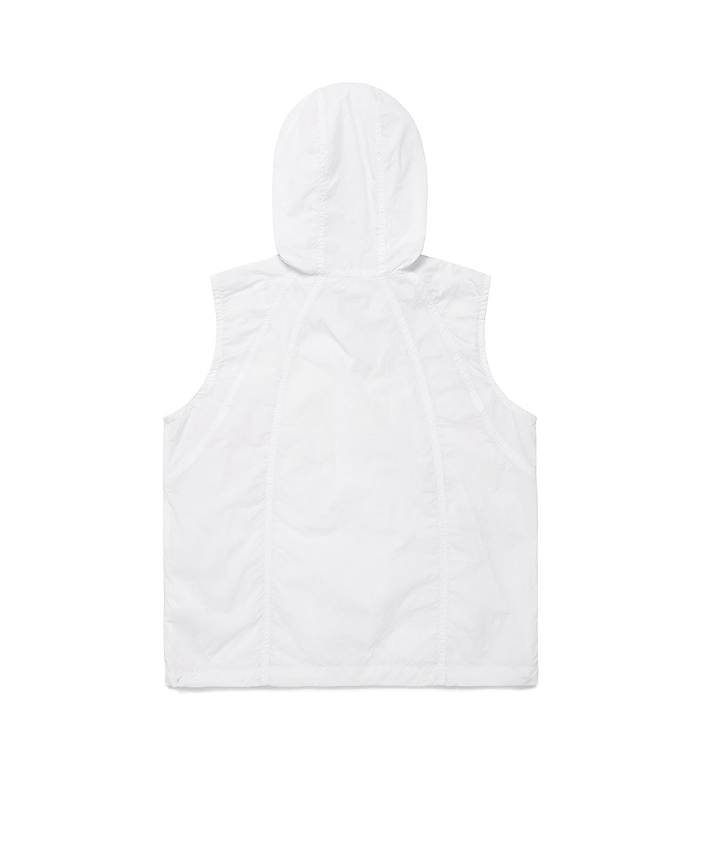 Cavish Women's Hooded Vest Windbreaker in White