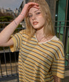 Bitter Cells Millie Stripe Collar Knit-Butter