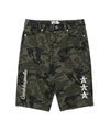 Cavish W WOODLAND BIKER SHORTS [CAMO]