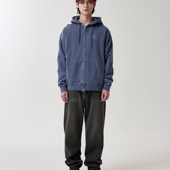 Mahagrid SUN LOGO PIGMENT ZIP UP HOODIE