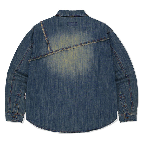Mahagrid Star Raw Cut Denim Shirt