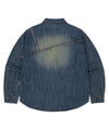 Mahagrid Star Raw Cut Denim Shirt