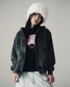 ADLV Applique Washing Hoodie Zip Up