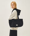 Marithé François Girbaud CLASSIC LOGO PATTERN CANVAS SHOULDER BAG black