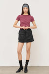 General Idea WOMAN Stripe Crew Neck Half Knit