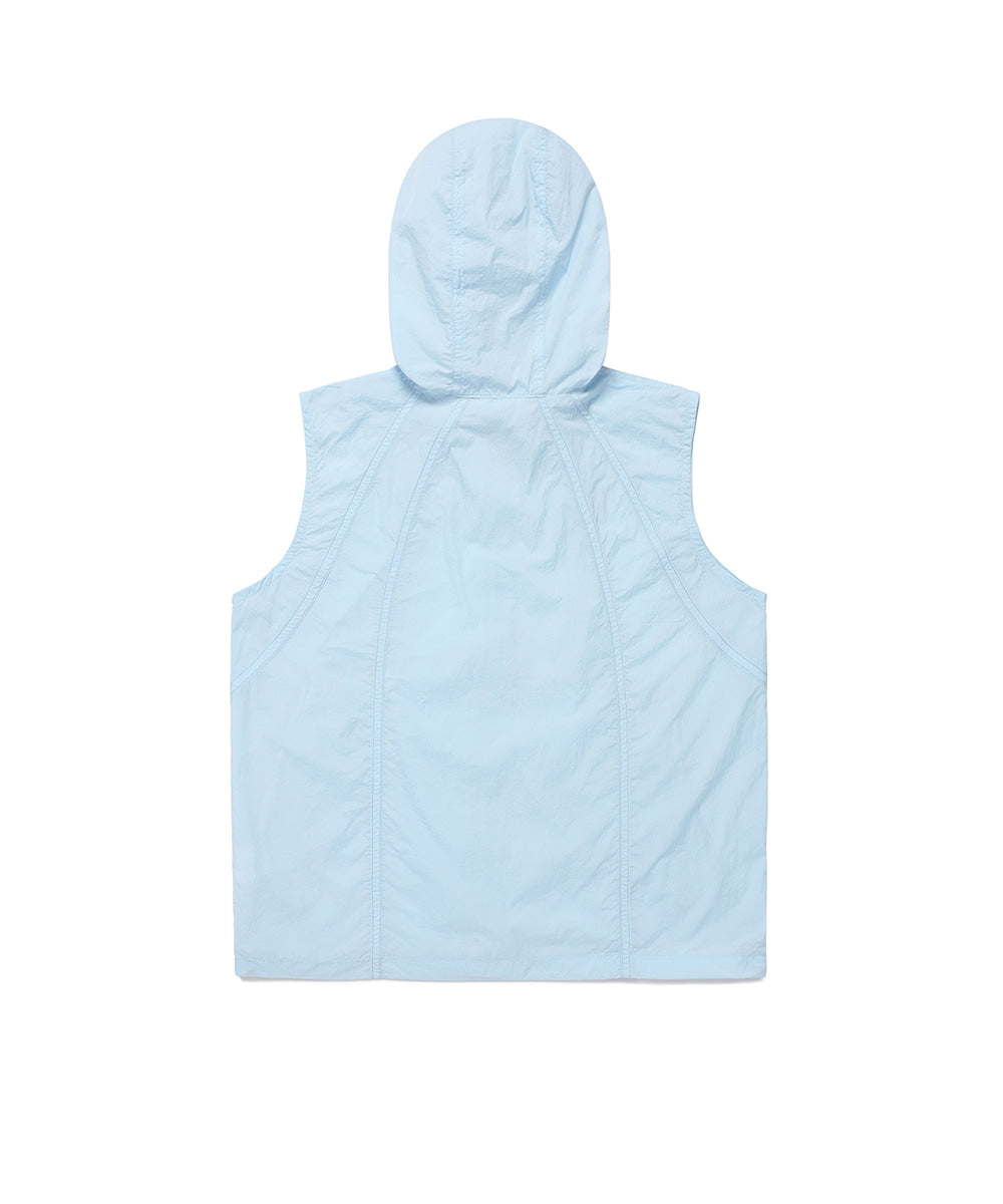 Cavish Women's Hooded Vest Wind Breaker [Sky Blue]
