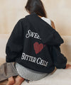 Bitter Cells Scatter Heart Hood Zip Up - Black