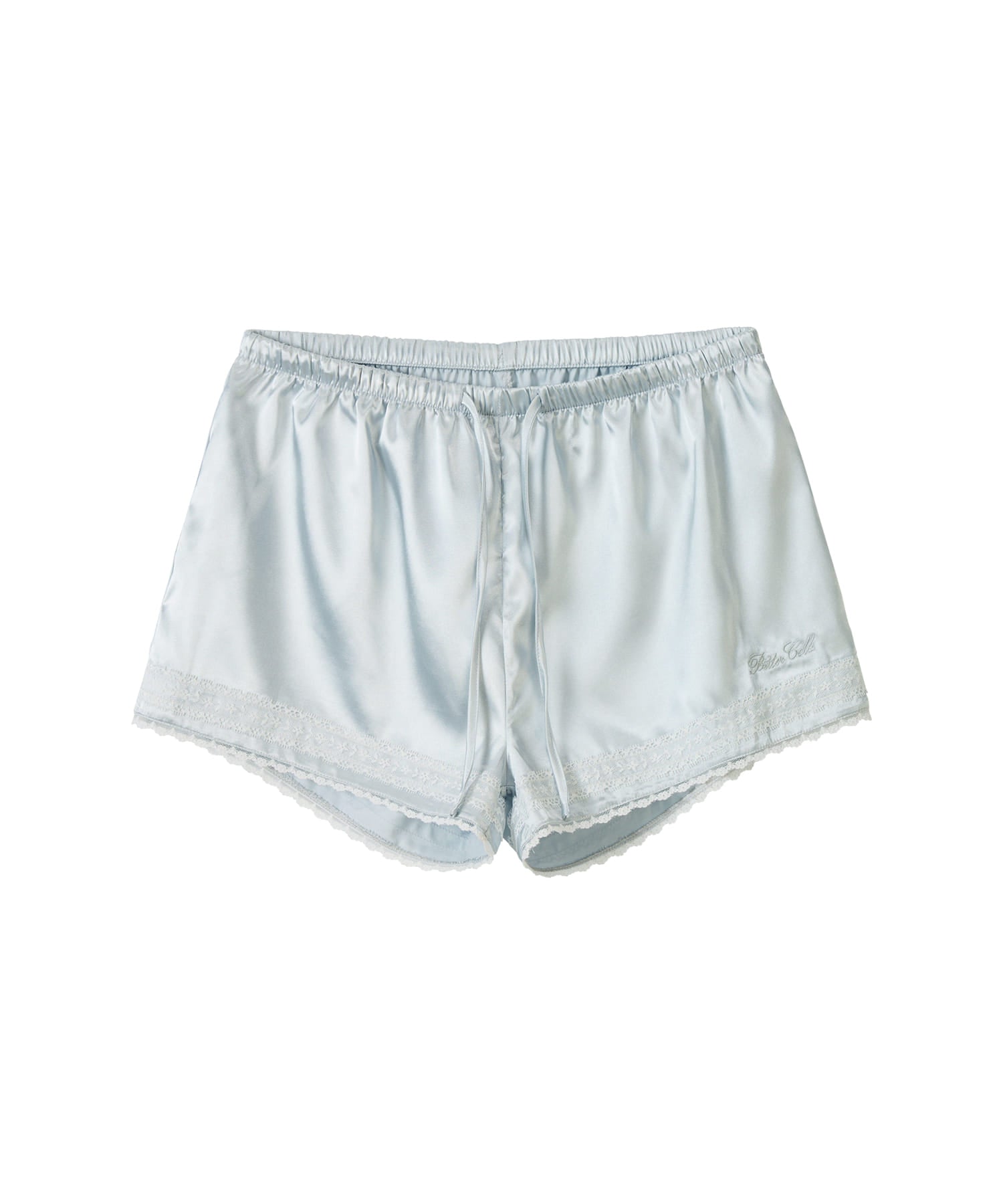 Bitter Cells Coastal Satin Shorts-Sky Blue