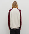 Marithé François Girbaud Classic Logo Color Block Raglan Sweatshirt Burgundy