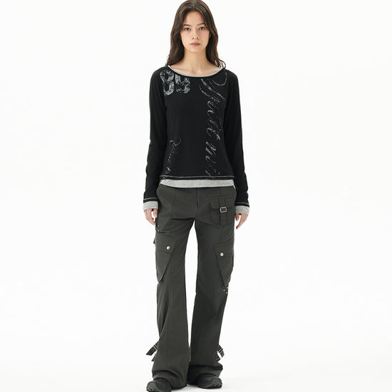 Mahagrid TRUTH LAYERED LONG SLEEVE TEE
