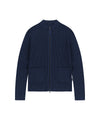 Mahagrid Two Tone Zip Up Cardigan