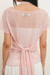 General Idea WOMAN See-Through Halterneck Layered Knit Set [PINK]