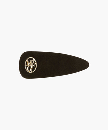 Marithé François Girbaud Circle Logo Velvet Hair Pin