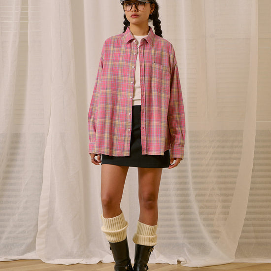 Bitter Cells Pop Overfit Check Shirt