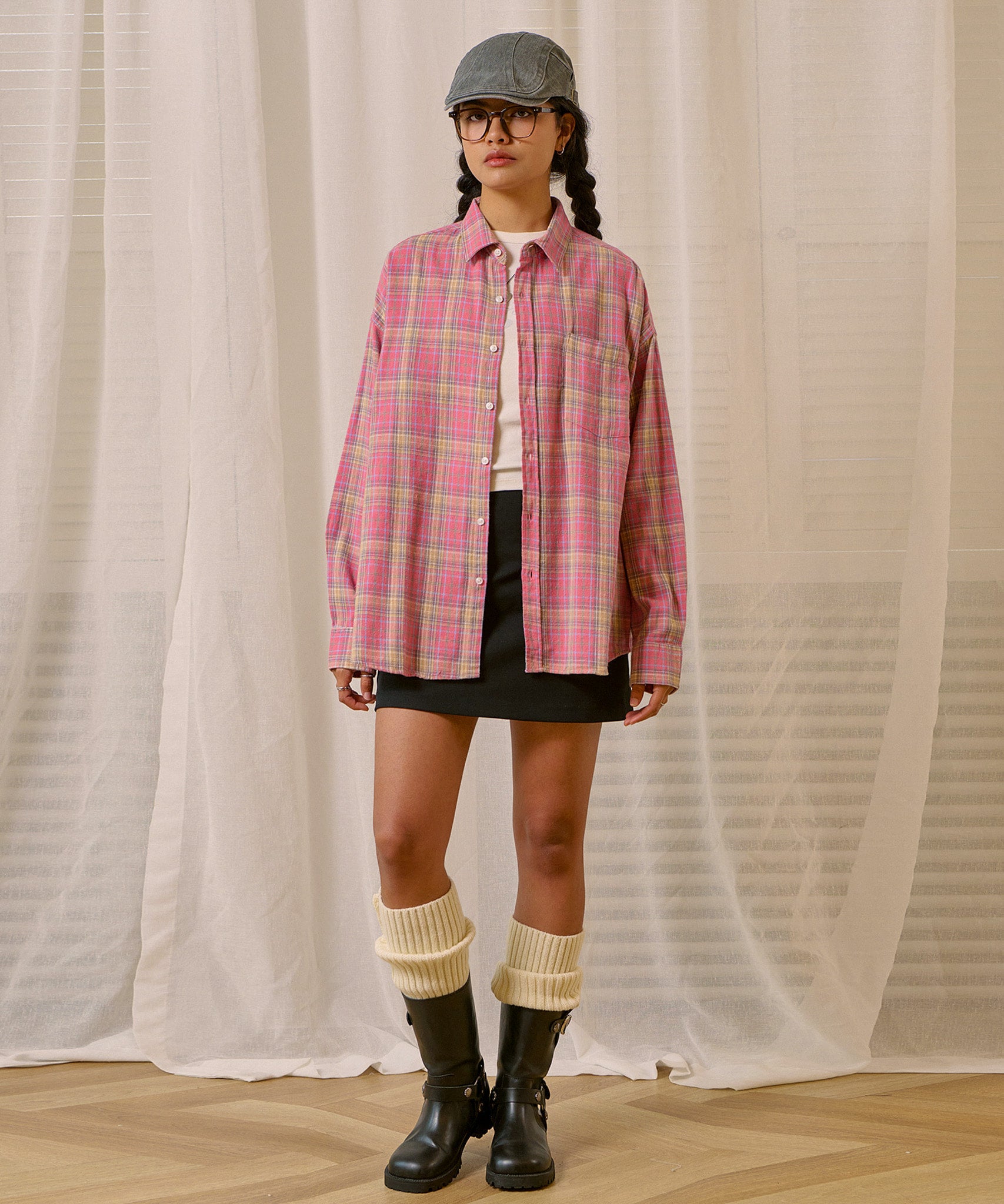 Bitter Cells Pop Overfit Check Shirt