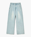 Marithé François Girbaud W Low-Waist Tuck Wide Denim Pants
