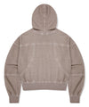 Mahagrid Dyed Curved Seam Crop Hoodie