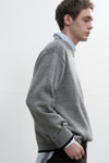 General Idea MAN Neps Crew Neck Pullover [GREY]