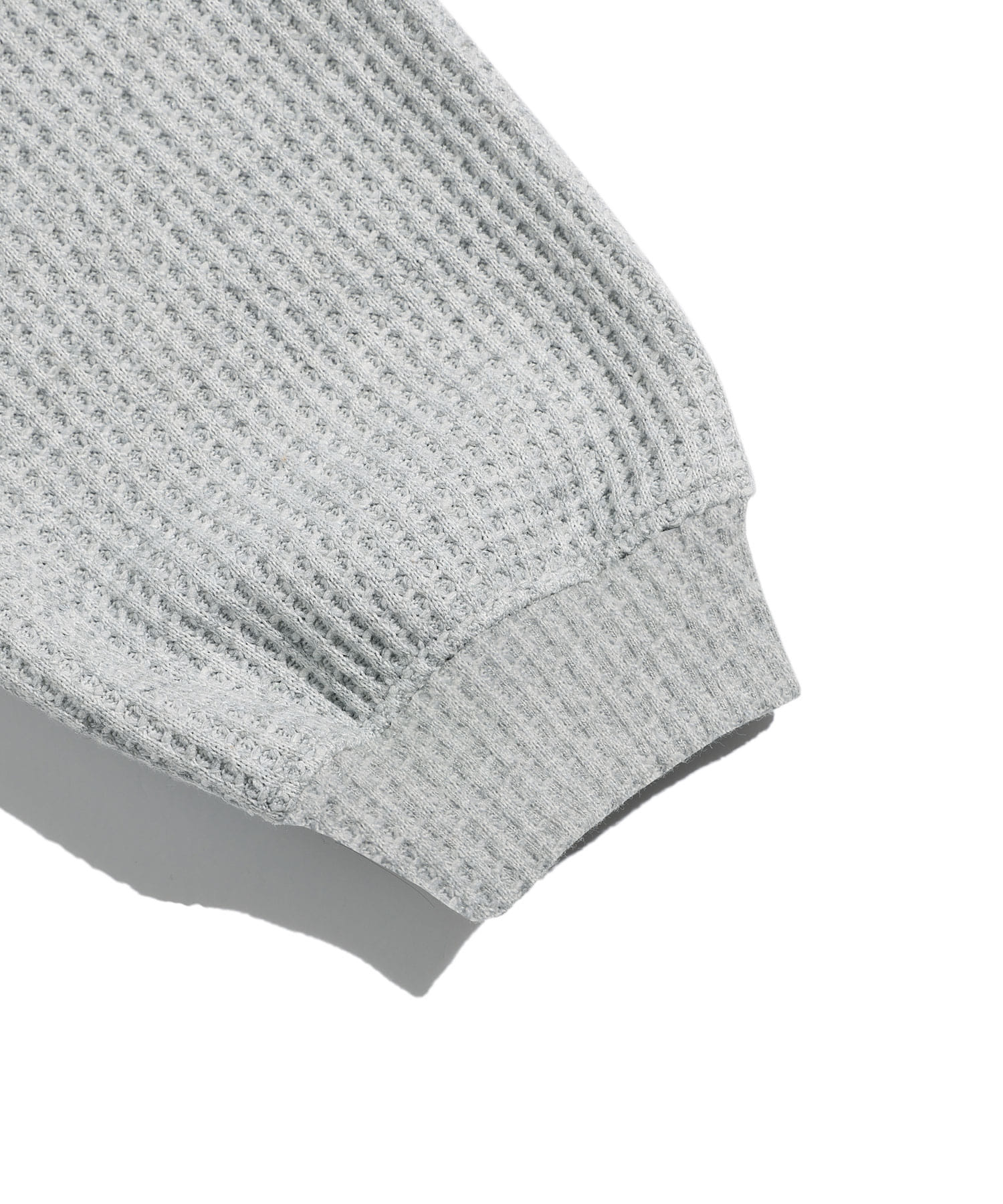 Nice Ghost Club Skull Ribbon Waffle Hoodie Zip Up [Grey]