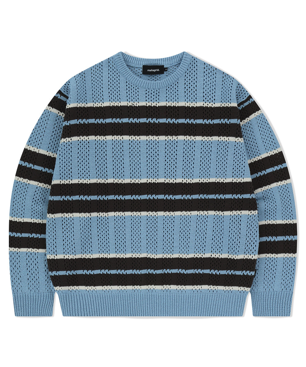 Mahagrid Mesh Stripe Knit