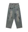 Nice Ghost Club Doodle Graphic Wide Jeans