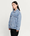 Marithé François Girbaud Kids Over Fit Denim Trucker Jacket Blue