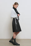 General Idea WOMAN Cotton Wrinkle Scarf [BLACK]