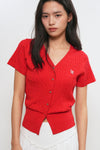 General Idea WOMAN Airy V-Neck Cable Cardigan