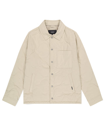 Mahagrid Quilted Bomber Jacket in Beige