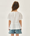 Marithé François Girbaud Kids White Peplum Blouse