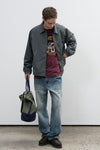 General Idea Unisex Fleece-Lined Coach Jacket [Charcoal]