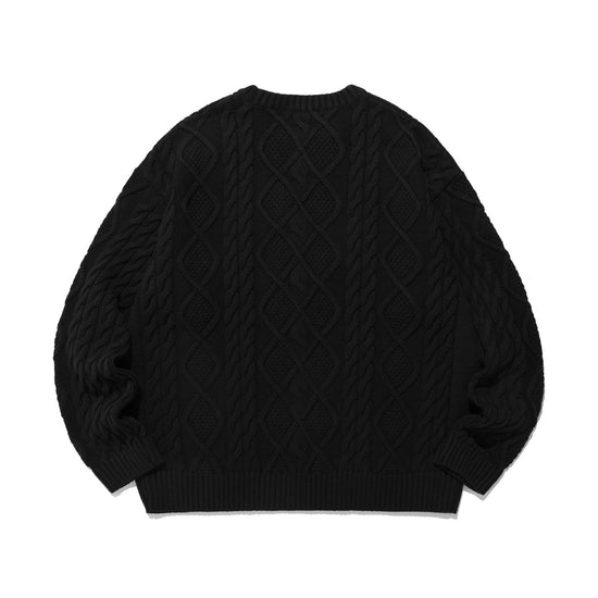 Nice Ghost Club 3 Stars Cable Knit [Black]