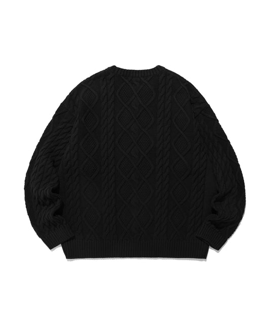 Nice Ghost Club 3 Stars Cable Knit [Black]