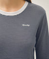 Marithé François Girbaud W RINGER STRIPE LONG SLEEVE TEE