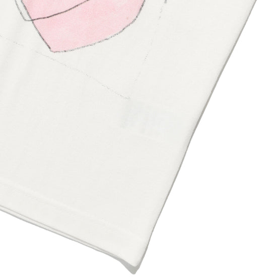 Nice Ghost Club Mimichan FFATS Pink Heart Big Big Tee [White]