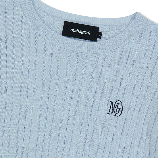 Mahagrid Cable Half Sleeve Knit