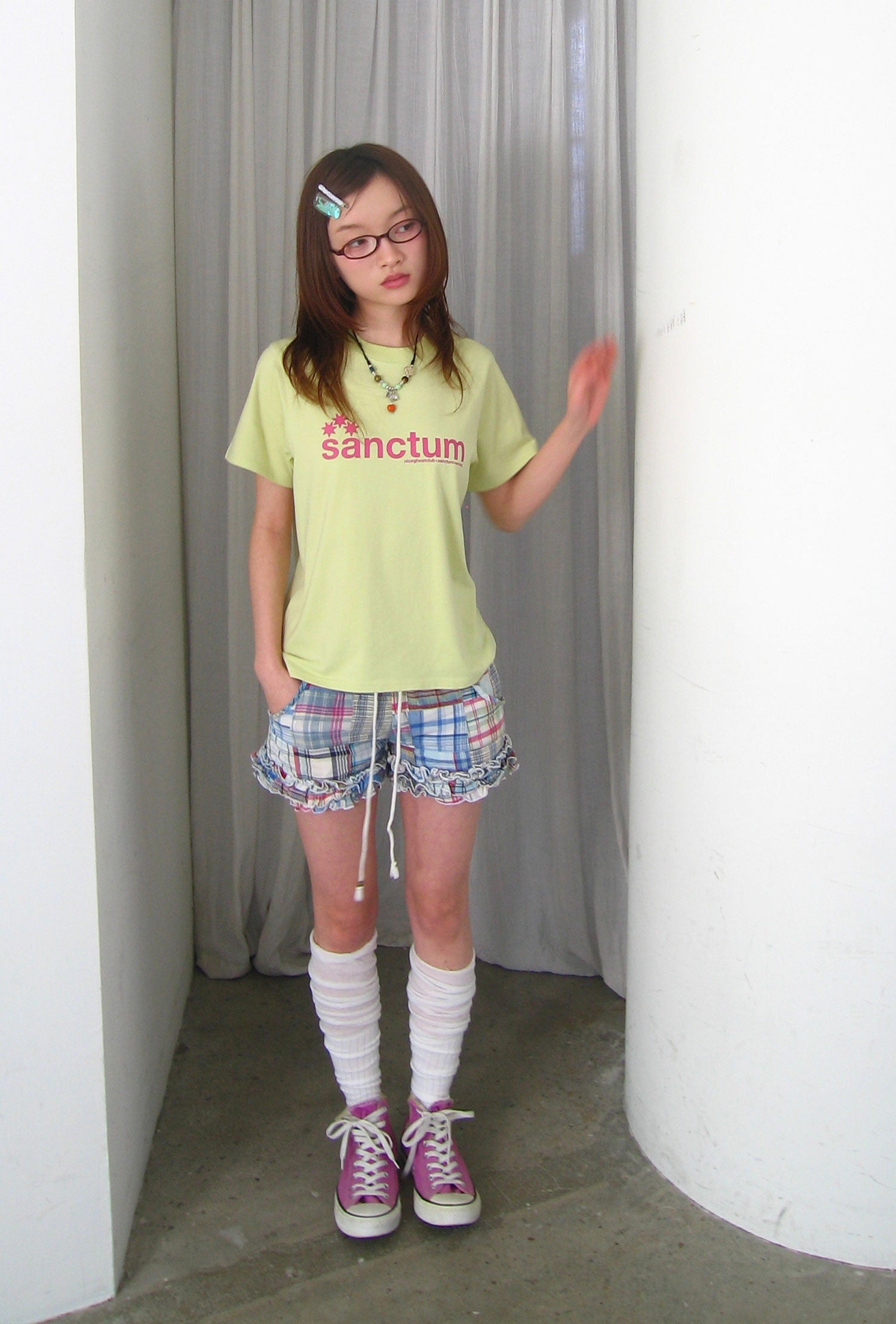 Nice Ghost Club [6/5 pre-order] Sanctum Logo Tee [Yellow Green]