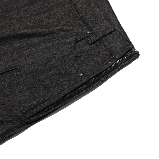 Nice Ghost Club Denim Pleats Panel Layered Skirt Pants