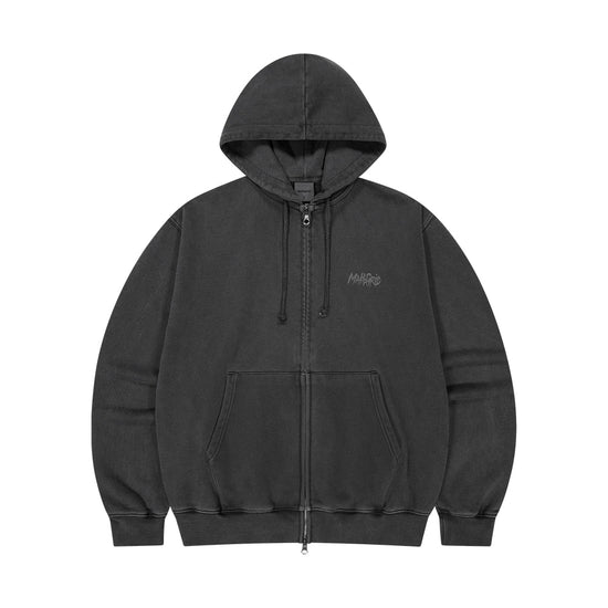 Mahagrid Slash Logo Pigment Zip Up Hoodie